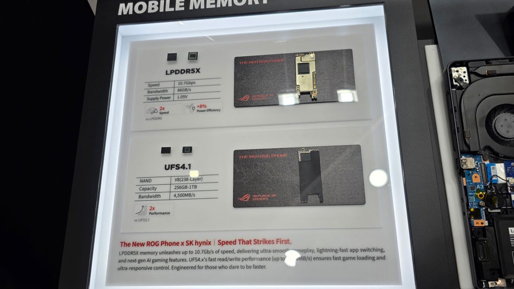 SK 海力士在本周的台北国际电脑展（Clipx）上展示了其最新的 UFS 4.1 解决方案，该解决方案采用 238 层 4D NAND 闪存。 （图片来源：Future）
